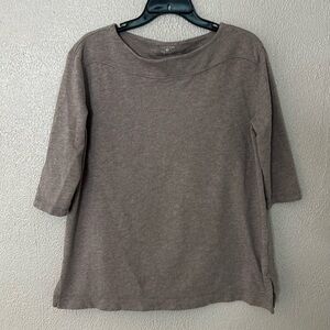 Women’s Lands End Medium Petite Brown Classic Top
